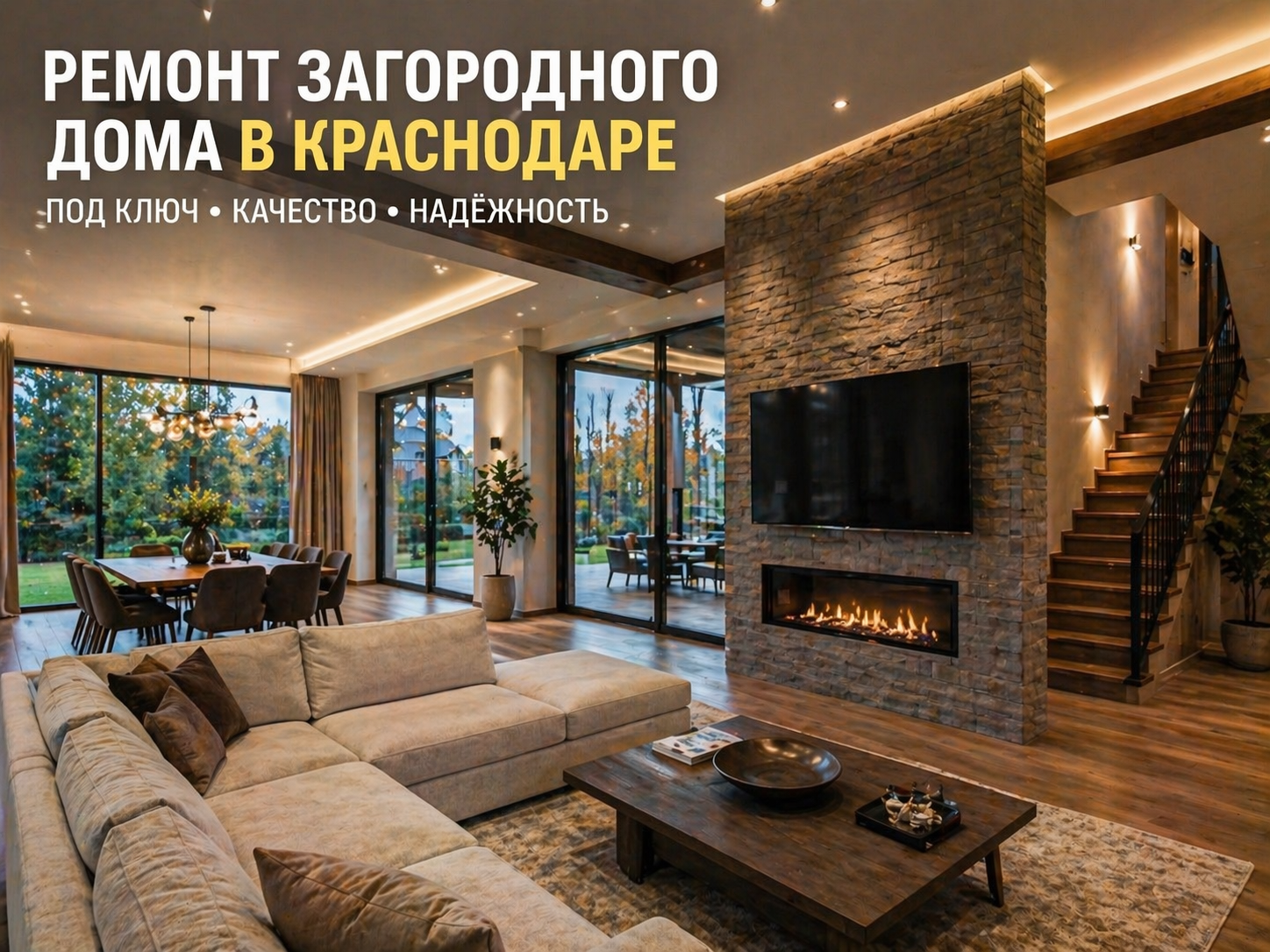 Ремонт загородного дома в Краснодаре